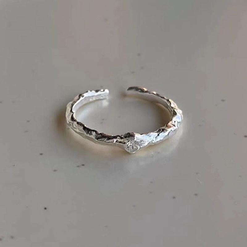 

Trendy Rhinestone Open Ring For Women High Quality Platinum Plated Adjustable Design