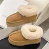 Women S Winter Short Platform Fleece Lined Bread Cotton Shoes