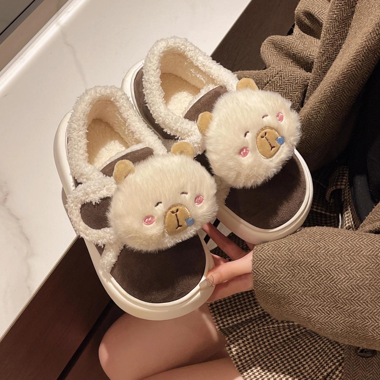 Модные зимние сапоги 2024 года с милым рисунком животных на мягкой подошве для женщин — фото 8