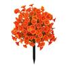 Artificial Plant Outdoor Artificial Morning Glory Flower Ground Stake Weather Resistant Plastic Flower For Garden Patio