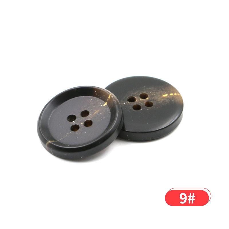 Nasturi din rășină cu model negru, pentru haine, nasturi versatili pentru costum, nasturi rotunzi pentru haine de lână pentru bărbați și femei
