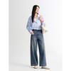 JZ Annacau Women's Deconstructed Denim Curved Jeans