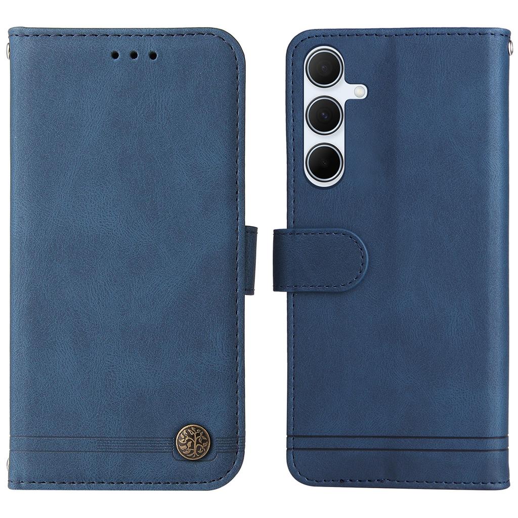 For Samsung Galaxy A56 5G Leather Wallet Cases Skin Touch Phone Cover Stand with Strap