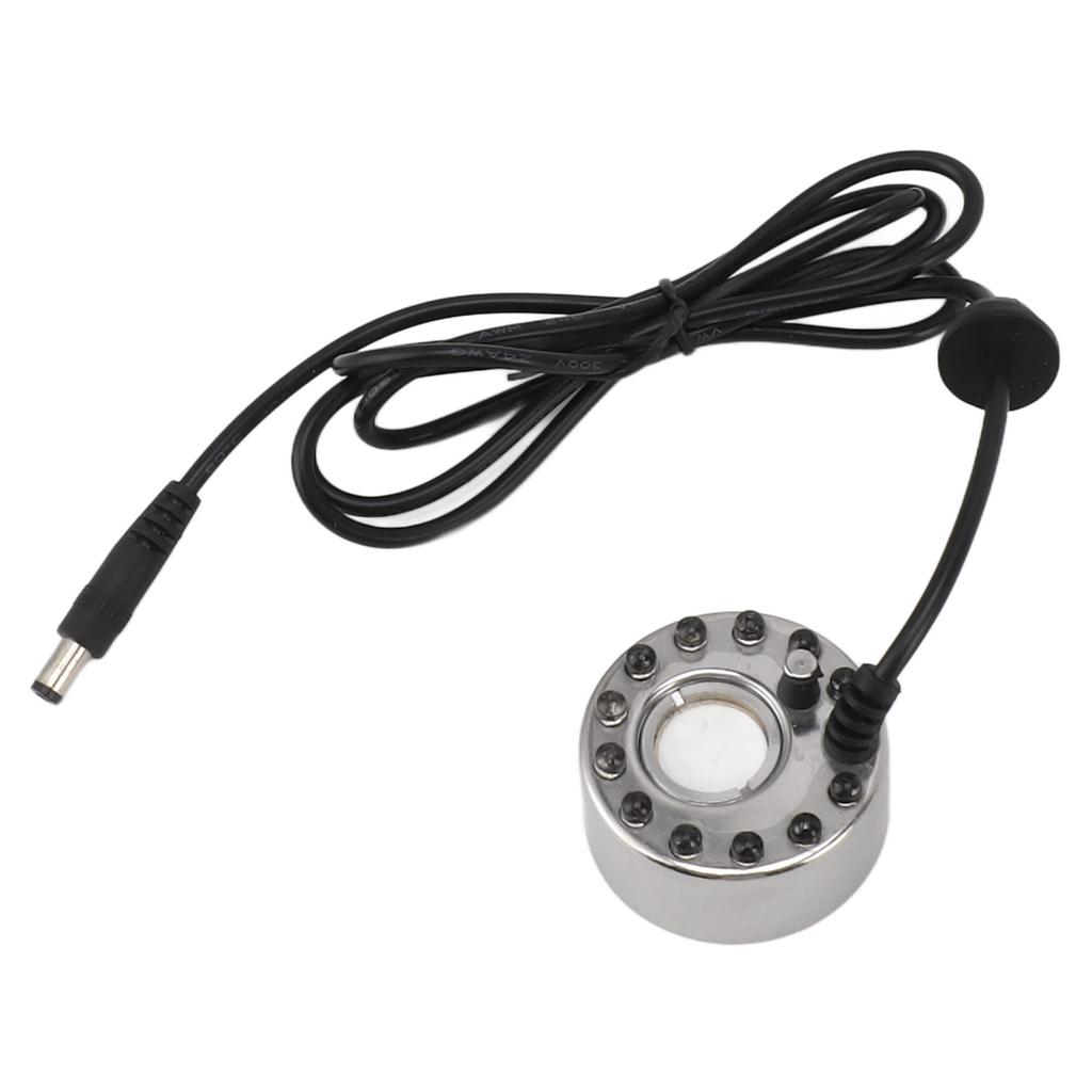 Color 12 LED Mist Maker Fogger Water Fountain Pond Fog Atomizer Humidifier with DC 5V Interface for Water Fountain Pond