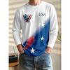 Tricou cu gât rotund și mânecă lungă, imprimat 3D, pentru bărbați, toamnă și iarnă