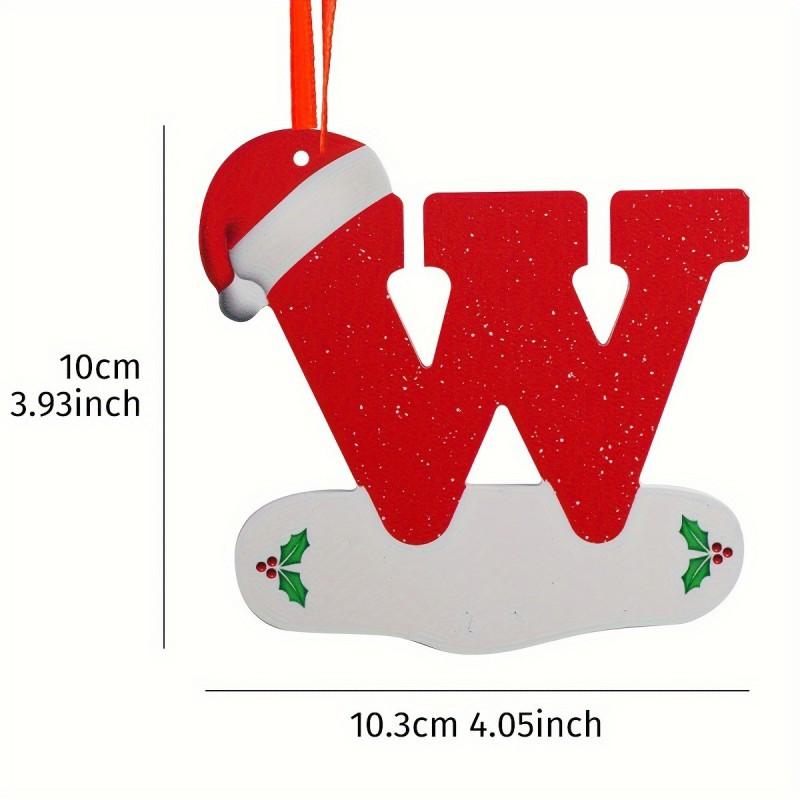 26 Letters Christmas Pendant Alphabet Ornaments Xmas Tree Hanging Decor 2026 Home Party Navidad New Gift Accessory