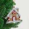 Pink Snowflakes Christmas Ornaments 2024 Home Interior Decoration Cute Resin House New Year's Decoration for Christmas Tree 2025