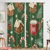 2 Stück, 2D-Flachdruck Vorhänge&Fensterdekoration Lebkuchenhaus Süßigkeiten Tasse (3) Vielseitiges Polyester (ohne Stange) Zimmer Dekor