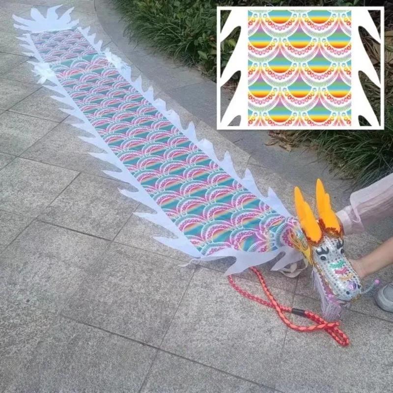 New Year Christams Outdoor Performance 4 Meters Chinese Silk Dragon Dance Products Fitness Dragon For Children Adults