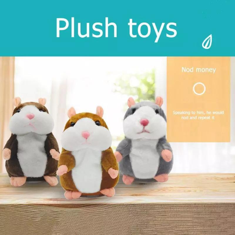 cute repeating talking plush hamster