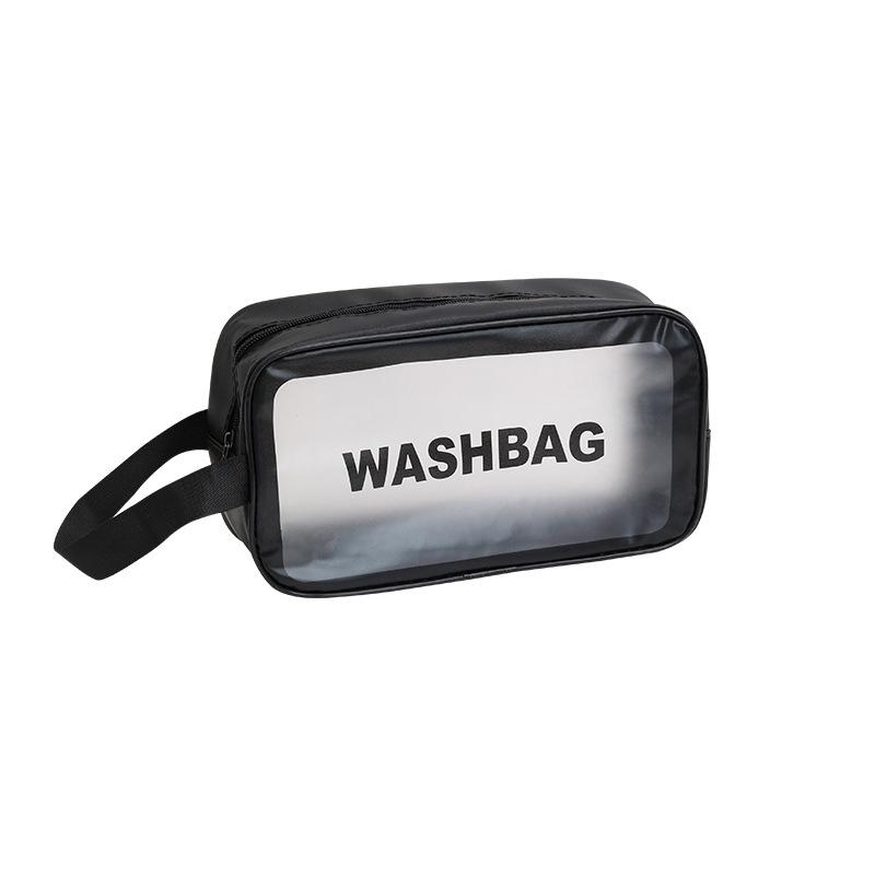Large Capacity Waterproof PVC Makeup Bag - Portable, Transparent Travel Toiletry Organizer