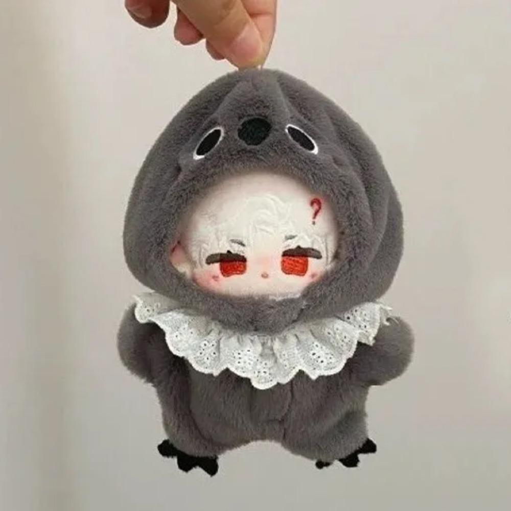 

Plush 10cm Cotton Doll Clothes Crow Jumpsuit Idol Doll Clothes Children s Gift сірий