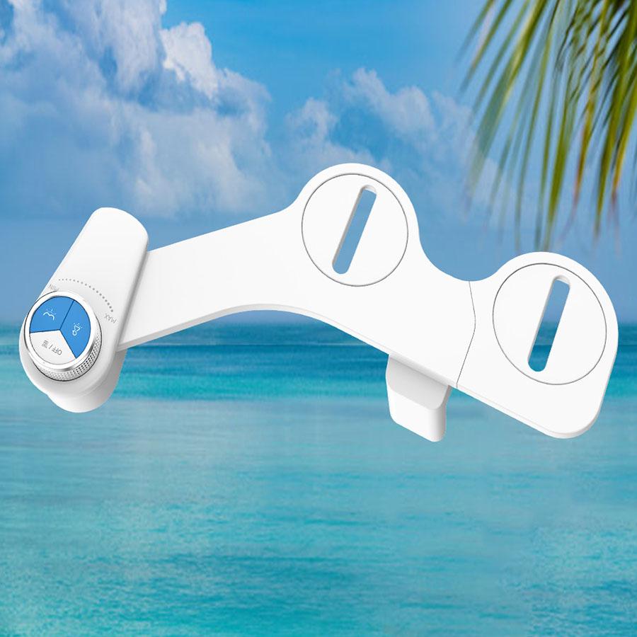 Non-Electric Bidet Toilet Attachment - Dual Nozzle with Adjustable Pressure for Feminine & Posterior Wash