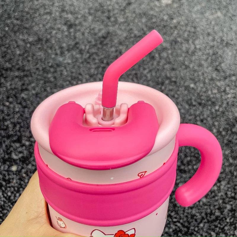 Cartoon Stainless Steel Water Cup Cute 700Ml Insulated Water Bottle Large Capacity Straw Thermos Cup Drinkware