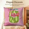 Just A Girl Who Loves Pickles Cushion Cover Natural Linen Organic Fabric DoubleSided Printing Sofa Home Decor Gift Pillow Case