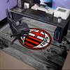 Milan Football club Printed Office Carpet Chair Cushion  Entryway Rug, Rugs for Living Room, Bedroom Christmas gifts