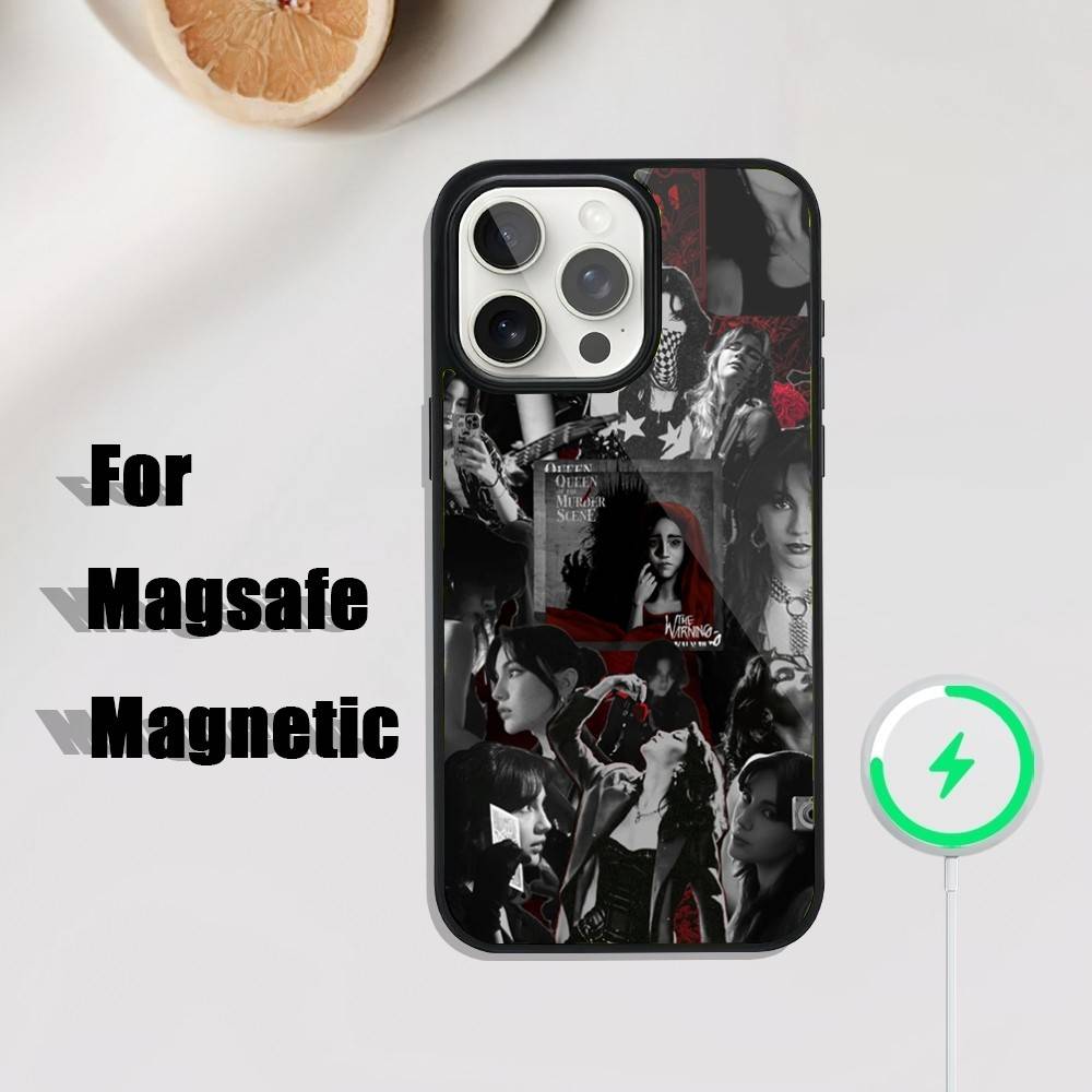 

The W-Warning Band Rock Phone Case For iPhone 17,16,15,14,13,12,11,Pro,Max,Plus,Mini,SE4,E Magnetic Magsafe Wireless Charging iPhone15promax