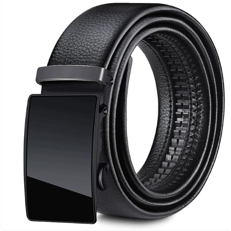 Cowhide belt, men's leather belt, automatic buckle, men's top layer, high-end trendy buckle