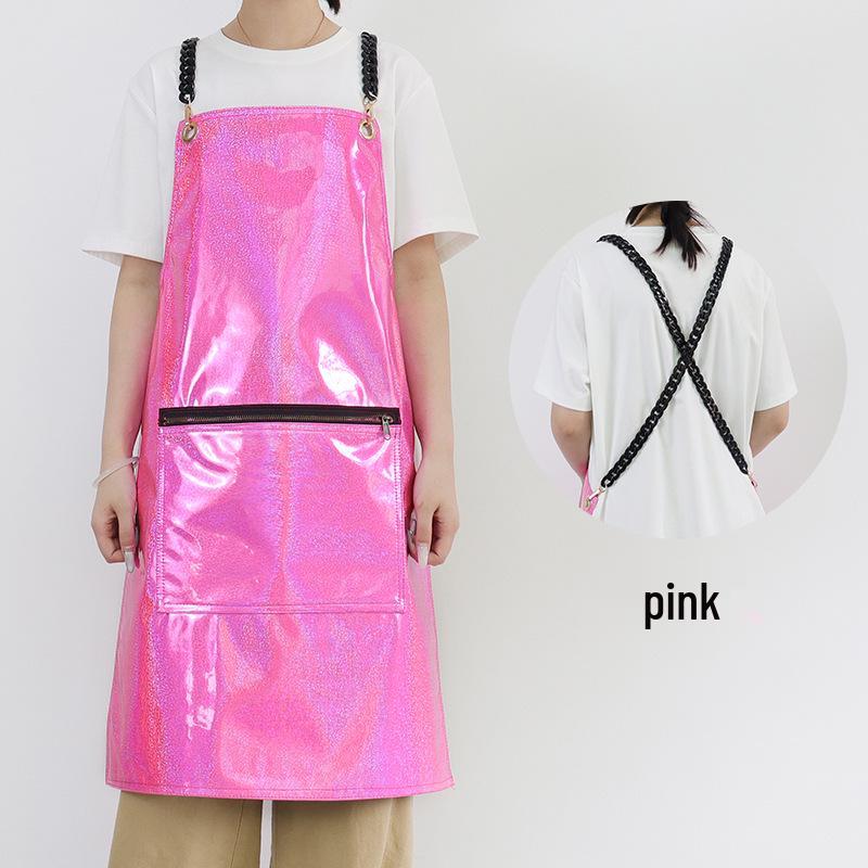 

Waterproof PU Apron with Adjustable Straps for Seafood, Car Wash, and Oil-Proof Tasks - Customizable.
