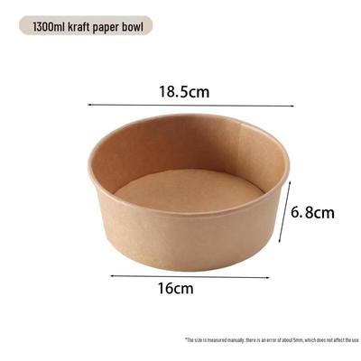 YiPan 1300ml Disposable Wheat Straw Take-out Food Bowl