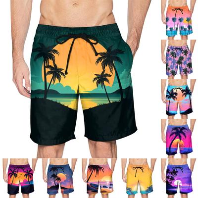 Men's Casual Fashion Shorts Men's Hawaiian Printed Loose Breathable Shorts