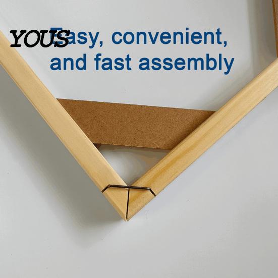 Painting Stretcher Frame Wood Frame, Easy to Install Wooden Strips DIY Self Assembly Kit, Stretched Bar Decorative Display Holder for Oil And Wall