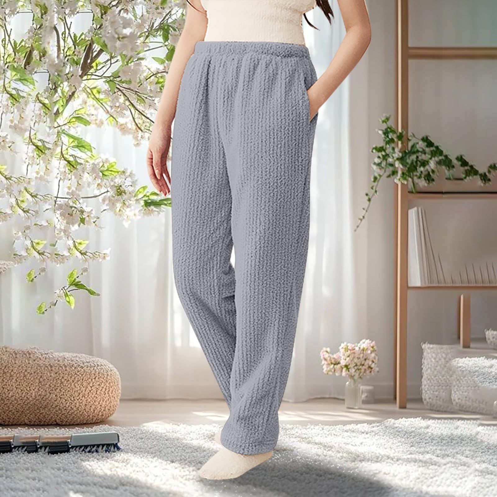 

Women s Fashion Casual Solid-color Pants XL