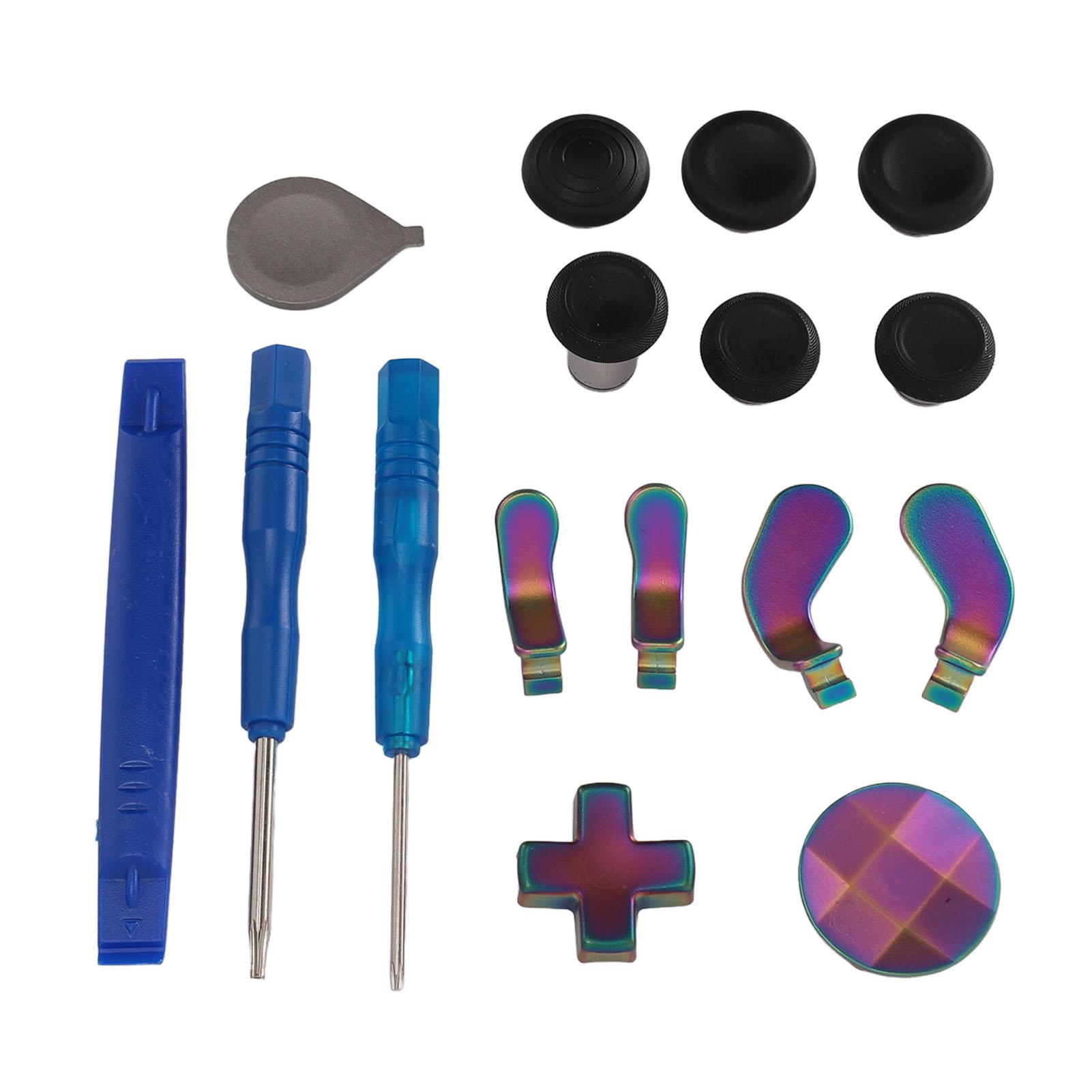 

13 in 1 Metal Thumbsticks for Xbox One Elite Series 2 Controller Metal Mod 6 Swap Joysticks 4 Paddles 2 D Pads 1 Tool