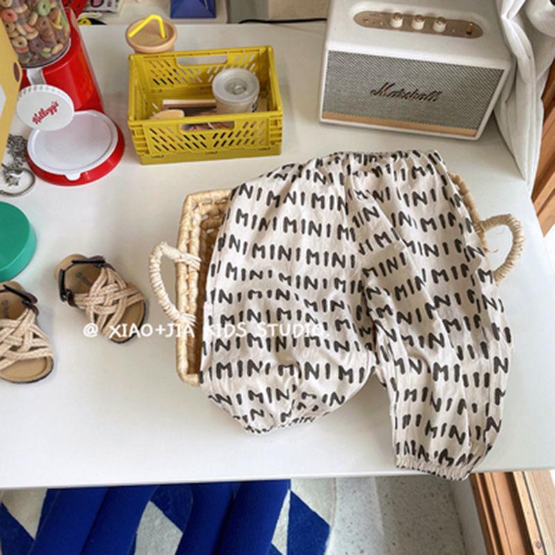 Jungen Retro Floral Sonnenschutz Strandhose - Mückensicher, Mittelhohe Taille Sommerkleidung