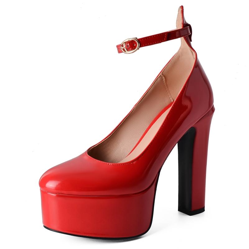 

Жіночі туфлі на платформі з високими підборами Весна 2025 Сексуальні Розкішні Червоні Рожеві Зелені Жовті Бежеві На Підборах Вечірні Весільні Туфлі Жіночі 36 червоний