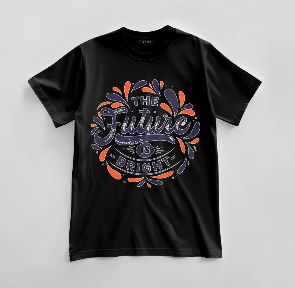 Custom Future Is Bright Graphic T-shirt Design Unisex Jersey Short Sleeve Tee