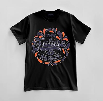 Custom Future Is Bright Graphic T-shirt Design Unisex Jersey Short Sleeve Tee