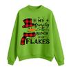 Women's Casual Fashion Round Neck Long Sleeve Christmas Printed Sweatshirt