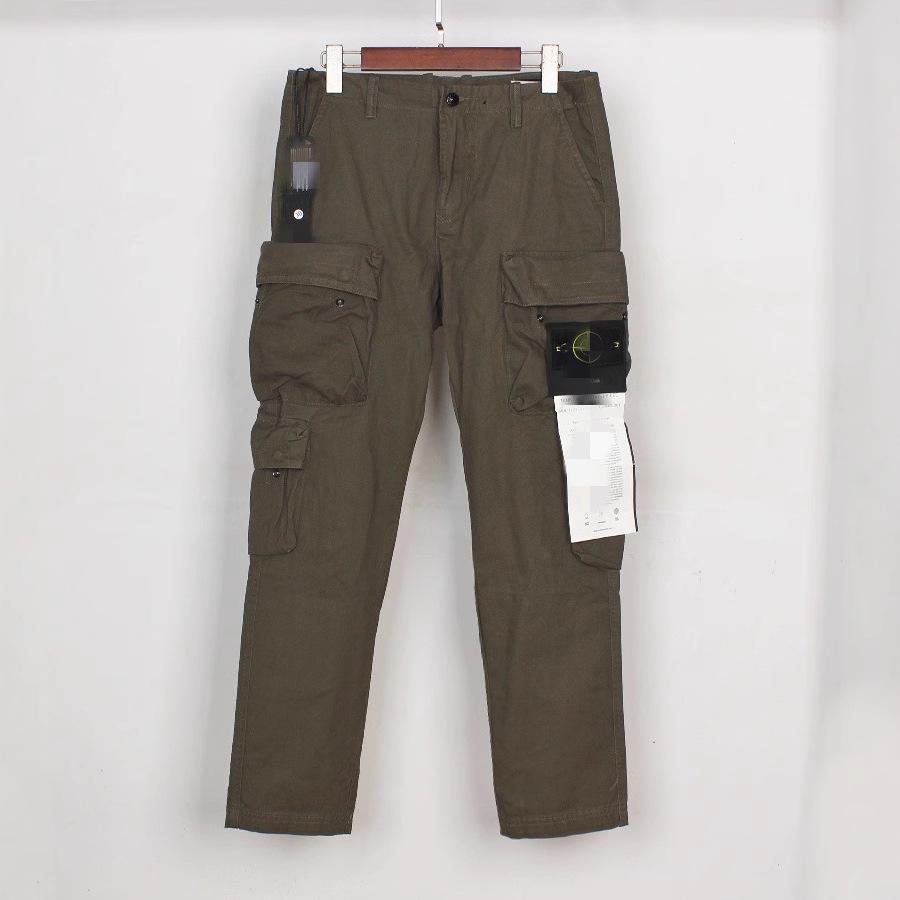 Stone Washed Casual European & American Four-Pocket Loose Solid Color Overalls