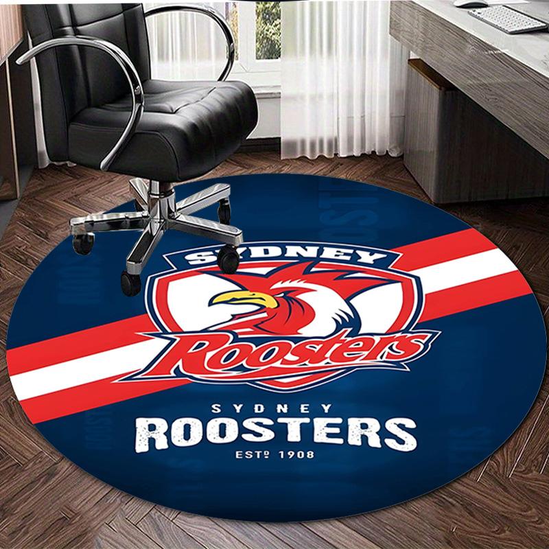 1 Stück Fußballmannschaft (23) Design Bedruckter Bereich Runder Teppich für Schlafzimmer Wohnzimmer Heimdekoration Teppiche Matte Rutschfeste Matte Teppich für das Bett