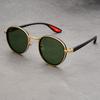 Retro Round Sunglasses Unisex Casual Outdoor Sun Protection Shades for Street Photography Travel