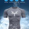 Men's Gothic Cross Wings Compression T-Shirt Quick Dry Breathable Fitness Training Hardcore Sportswear