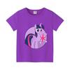My Little Ponys Girls T-shirts Kawaii Cartoon Figure Printed Tops Summer Children Casual Short Sleeves Cute Kids Girl Clothing