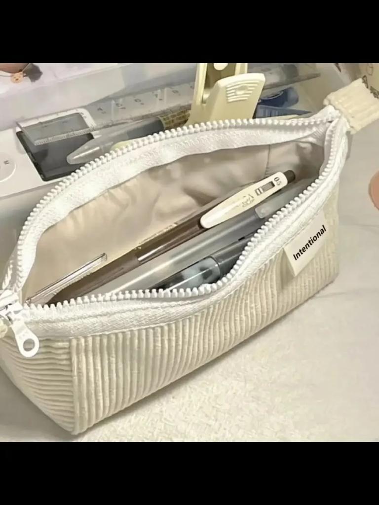 Canvas Lovely Pencil Capacity High Cartoon Pencil Bag Korea Storage Stationery Washable Case Bag Cute Fashion