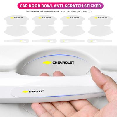 8PCS Car Door Handle Bowl Scratch Protective Stickers for Silverado Impala Malibu Equinox Cruze Camaro Blazer Aveo