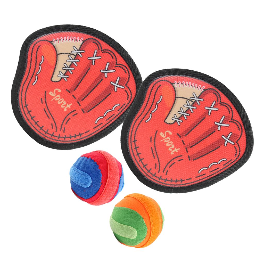 Toss and Catch Ball Game Fun Outdoor Sport Games with Baseball Gloves and Sticky Balls for Courtyard Beach Pool 2
