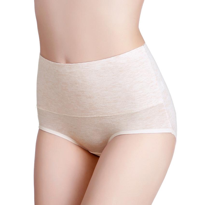 M to 7XL Ladies Cotton Panties High-Rised RC Modal Tummy Control briefs Plus size max to 150kg Widen underpants Solid color