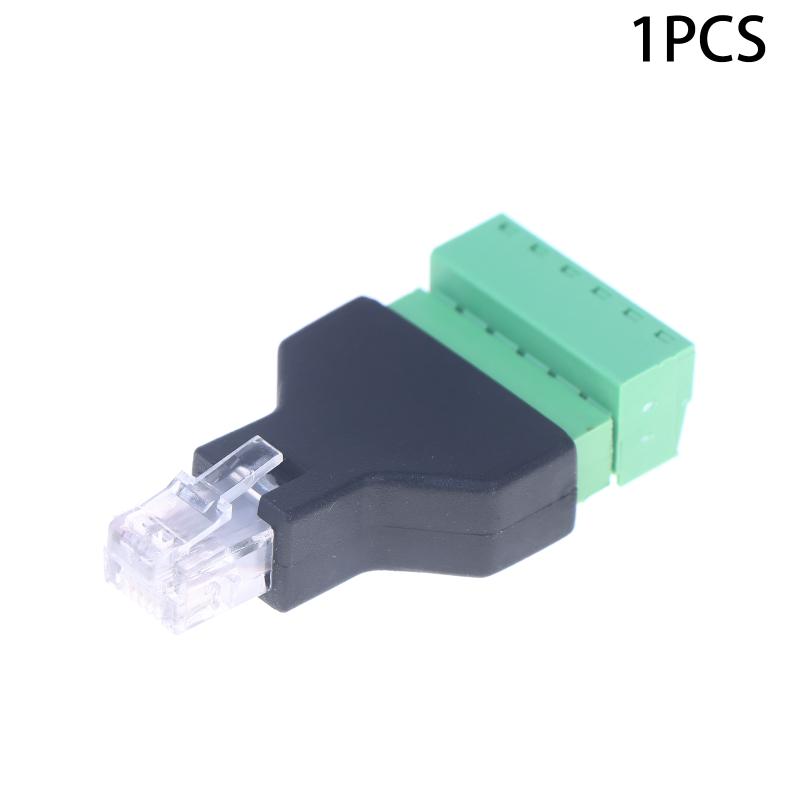 

1 шт. Разъем-адаптер для видеонаблюдения Ethernet Штекер к винтовой клеммной колодке 6 контактов с клеммной вилкой Сплиттер RJ12 6P6C