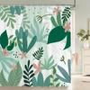 Colorful Beautiful Flowers Bath Curtain Waterproof Fabric Shower Curtains Floral Rose Printing Bathroom Screen Decor With Hooks