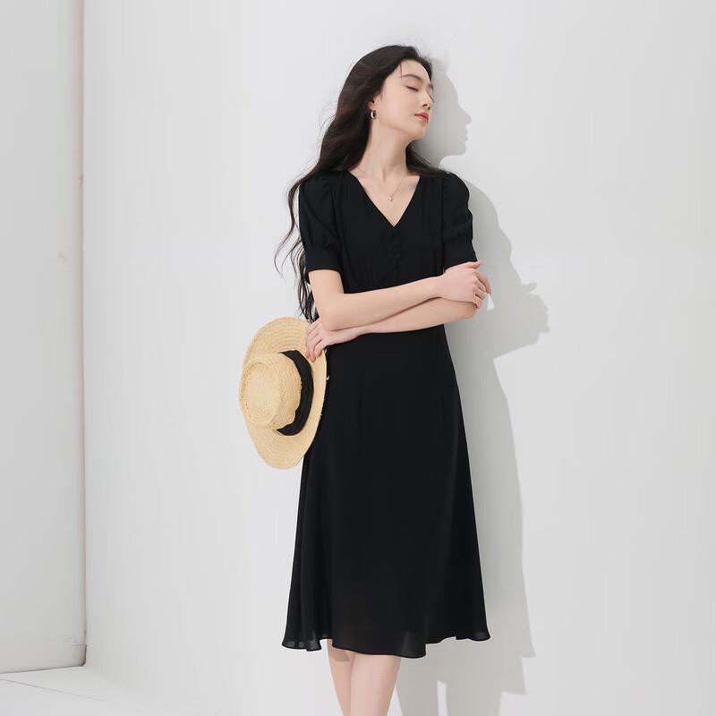 French Style A-line Little Black Dress