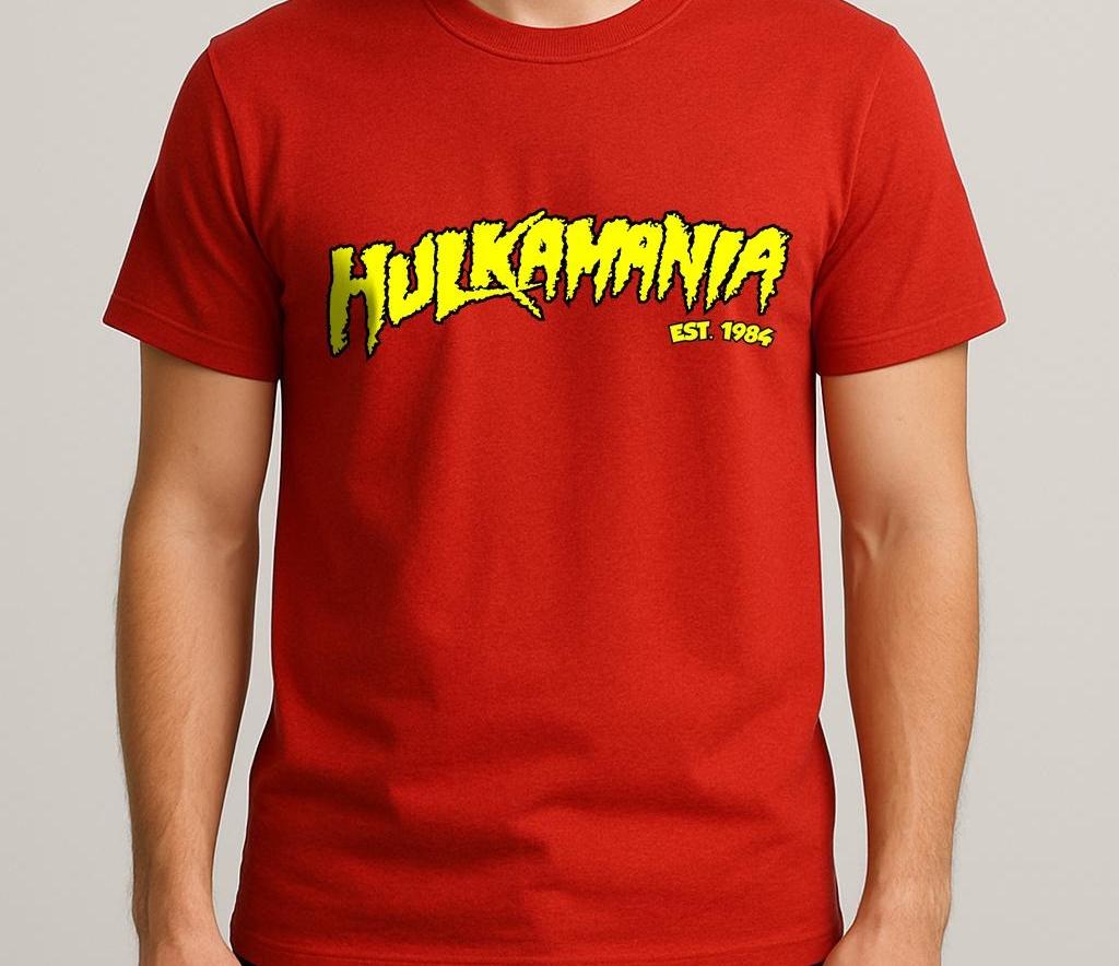 Men's Red Hulk Hogan Hulkamania Forever T-Shirt Summer Women Tee Shirts 2025 New Fashion Sports Children Clothes Tops