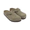 Birkenstock Boston Soft Footbed Suede Narrow Fit Taupe Unisex Sneakers Tan 0560773