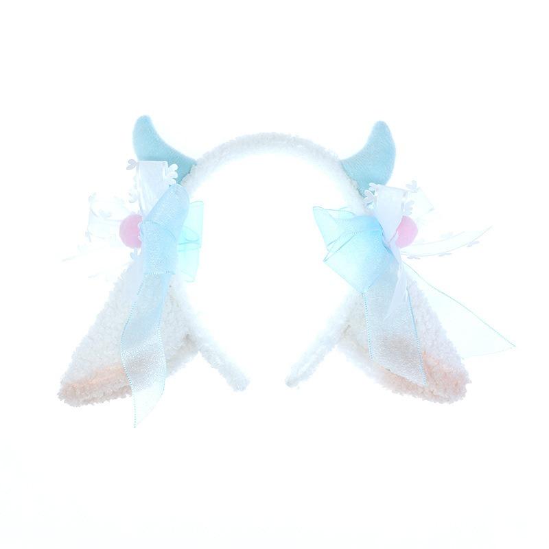 Simulation Animal Ear Handmade Headgear Hair Accessories Plush Cosplay Props Fashion Accessories Sheep Ear Headband