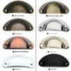 1PCS Retro Metal Kitchen Drawer Cabinet Door Handle And Furniture Knobs Handware Cupboard Antique Brass Shell Pull Handles