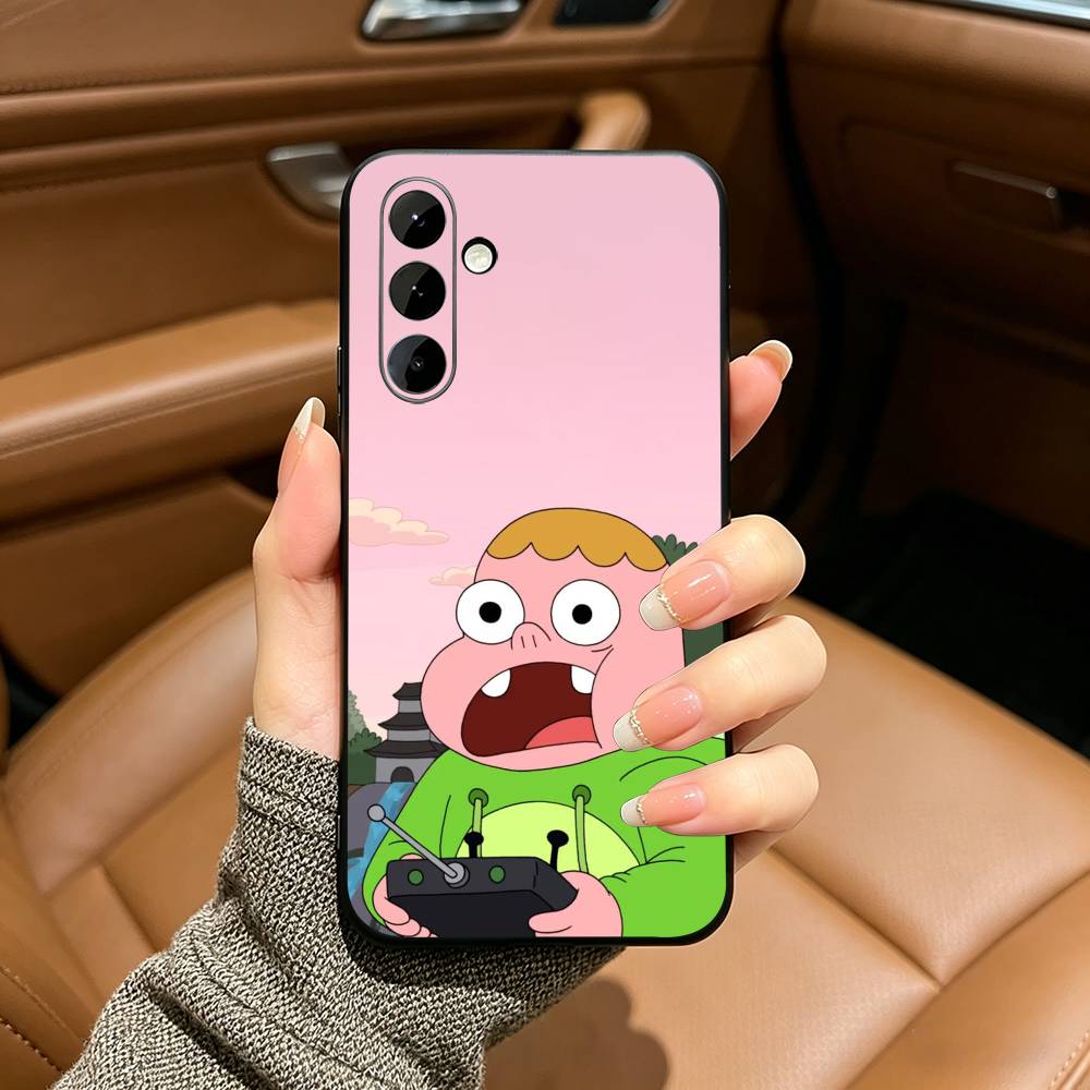 Cartoon -cute S-Sassy C-Clarence  Phone Case For Samsung Galaxy A73,A71 A72,A70,A53,A52,A51,Soft Silicone Black Cover